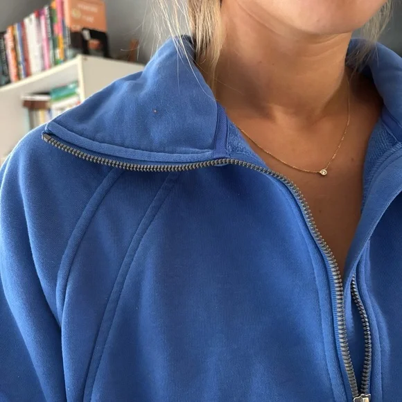 Blue Quarter-Zip Pullover Sweatshirt | Women’s Size XL - Picture 5 of 5